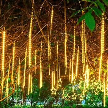 1/2/3/4Set Meteor Tuš Niz LED Luči Garland Okraski za Božična Drevesa na Prostem Poroka Pravljice Vrt Novo Leto Ulica Svetlobe