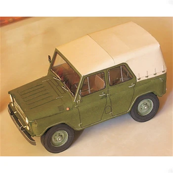 1:25 Obsega WW II Sovjetske zveze UAZ-469 Off-road Vozilo Model DIY 3D Papir, Kartice Stavbe Določa Vojaške Model Igrače