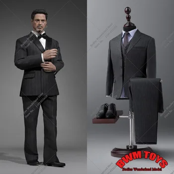 1/6 Obsega Klasično Gospoda, Obleko POP-X32 Couture Različica Moške Prugasta POP-X33 Zahodno-slog Obleke za 12