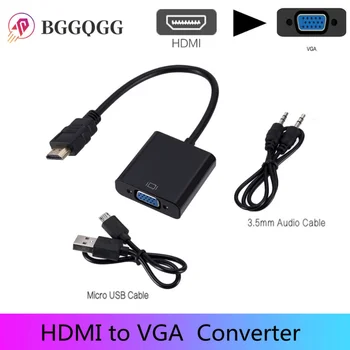 1080P HDMI-združljiv Z VGA Digitalno Analogni Pretvornik Kabel za Xbox PS4 Prenosni RAČUNALNIK TV Okno Za Projektor Displayer HDTV