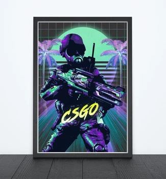 CS:GO Video Igre Platno Plakat Doma Stensko Slikarstvo Dekoracijo (Brez Okvirja)