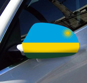 Neposredno Dostave, 2 Kos Brezplačno Velikost Štiri način stretch tkanina Ruandi Zastav Avto Ogledala Pokrov