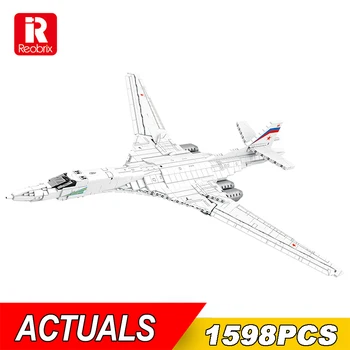 NOVA Vojaška Rusija Tu-160 White Swan Strateški Bombnik gradniki Igrače WW II Rusija Sovjetske Zračne Sile Letalo Opeke Otroci Darilo