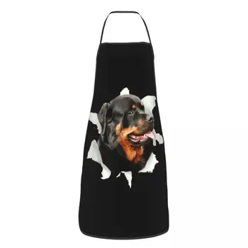 Po meri hlače z Oprsnikom Rottweiler Meme Predpasniki za Moške, Ženske Unisex Odraslih Kuhar Kuhanje Kuhinja Družinski Pes čuvaj Tablier Kuhinje Slikarstvo