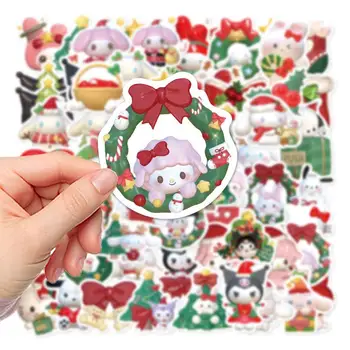 Risanka Sanrio Božič Hello Kitty Risanka Kuromi Lepe Melodije Nalepko Mobilni Telefon Cinnamorol Ipad Dekorativne Nalepke Plakat