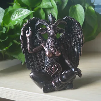 Satan Demon Méndez Poganski Meditacija Kozje Kip Čoln Zmaj Shranjevanje Doma Dekor Urad Dekoracijo Smolo Obrti Kul Darilo Za Rojstni Dan
