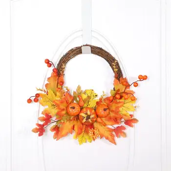 Umetni Venci Maple Leaf Bučna Garland Jesensko Dekoracijo Vrata Bučna Venec za Dom Poroka Dekoracija