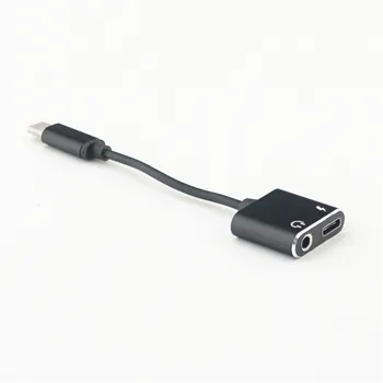 USB C do 3,5 mm Audio Adapter, Glasbe 2 v 1, USB Tip C Moški do 3,5 mm in Ženski adapter
