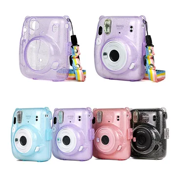 Za Instax Mini 11 kristalno jasno, zaščitna primeru zajema vrečko Fuji Fujifilm Instax fotoaparat torba Instax Mini 11 Spusti Varstvo Primeru