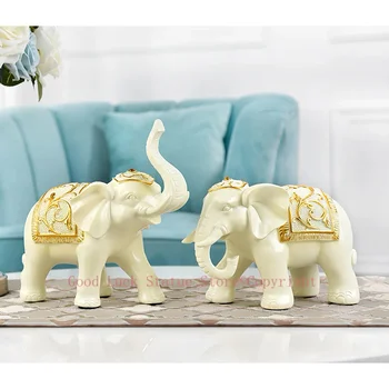 Par - DOMOV TRGOVINA Podjetje dnevna soba, Spalnica ornament Maskota uspešno Denar srečno Ugoden Tajski slon FENG SHUI umetnosti